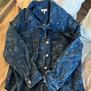 rag & bone Blue Floral Jean Jacket